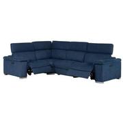 Karly Blue Power Reclining Sectional with 4PCS/2PWR  alternate image, 2 of 7 images.
