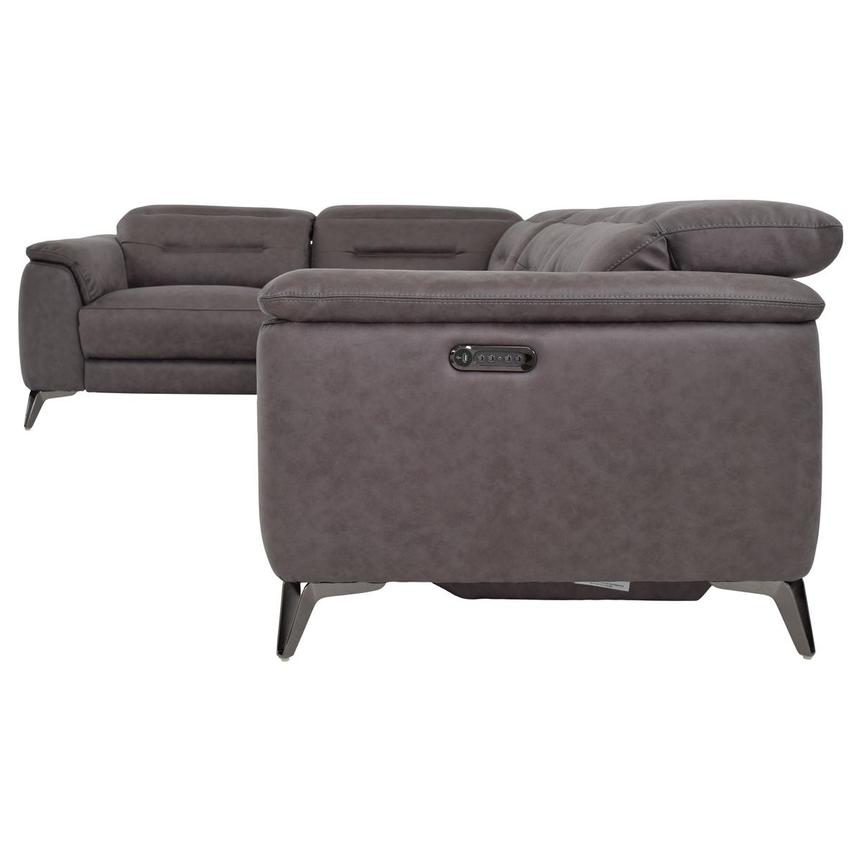 Claribel II Gray Power Reclining Sectional with 4PCS/2PWR  alternate image, 4 of 9 images.