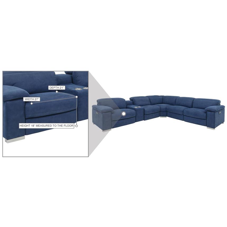 Karly Blue Power Reclining Sectional with 6PCS/3PWR  alternate image, 10 of 10 images.