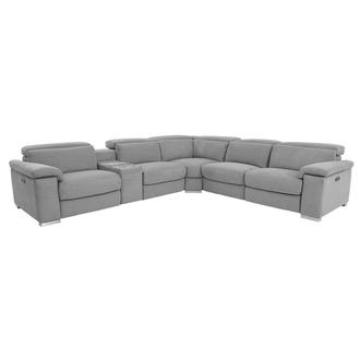 Karly Light Gray Power Reclining Sectional with 6PCS/3PWR