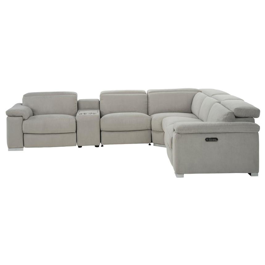 Karly Light Gray Power Reclining Sectional with 6PCS/3PWR  alternate image, 3 of 11 images.