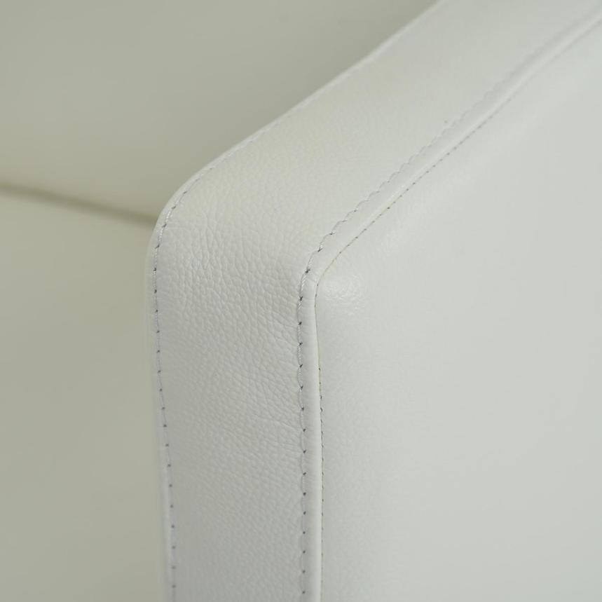 Cute White Leather Swivel Chair  alternate image, 4 of 5 images.