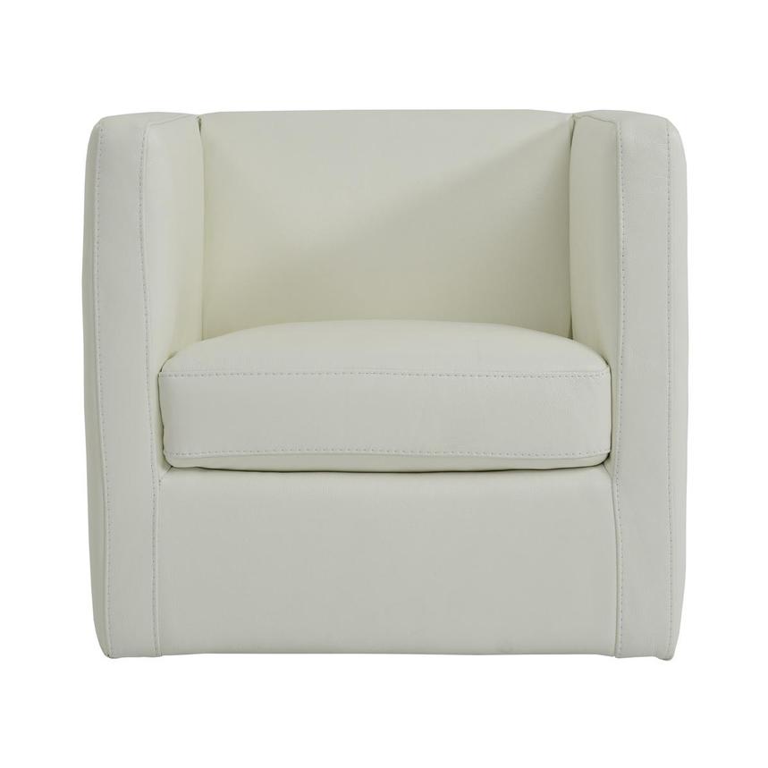 Cute White Leather Swivel Chair El, Round Leather Swivel Chair