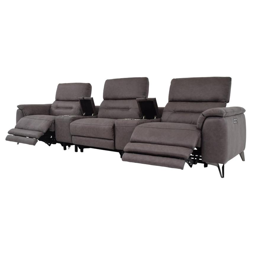 Claribel II Gray Home Theater Seating with 5PCS/2PWR  alternate image, 4 of 11 images.