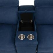 Karly Blue Home Theater Seating with 5PCS/2PWR  alternate image, 4 of 9 images.