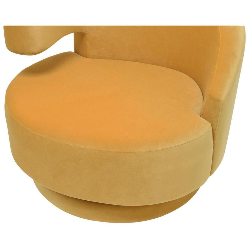 Okru Yellow Accent Chair w/2 Pillows alternate image, 7 of 11 images.