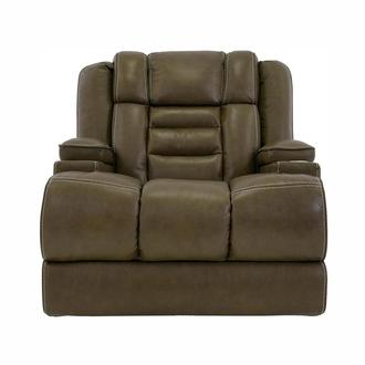 Damon Brown Leather Power Recliner