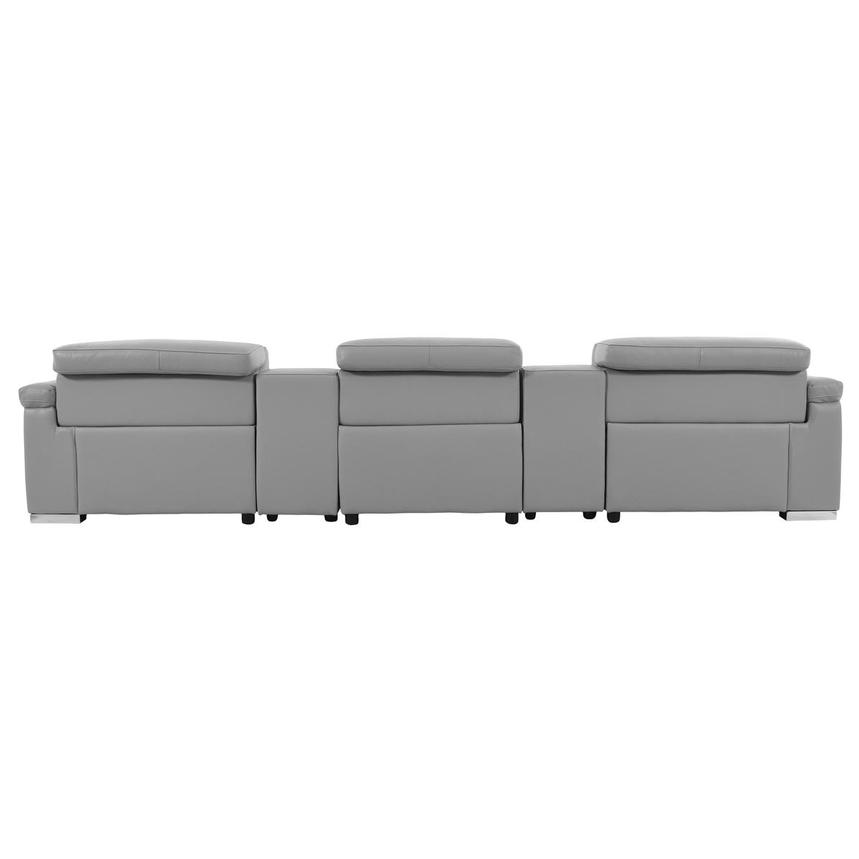 Charlie Light Gray Home Theater Leather Seating with 5PCS/3PWR alternate image, 5 of 14 images.