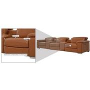 Charlie Tan Home Theater Leather Seating with 5PCS/2PWR  alternate image, 12 of 12 images.