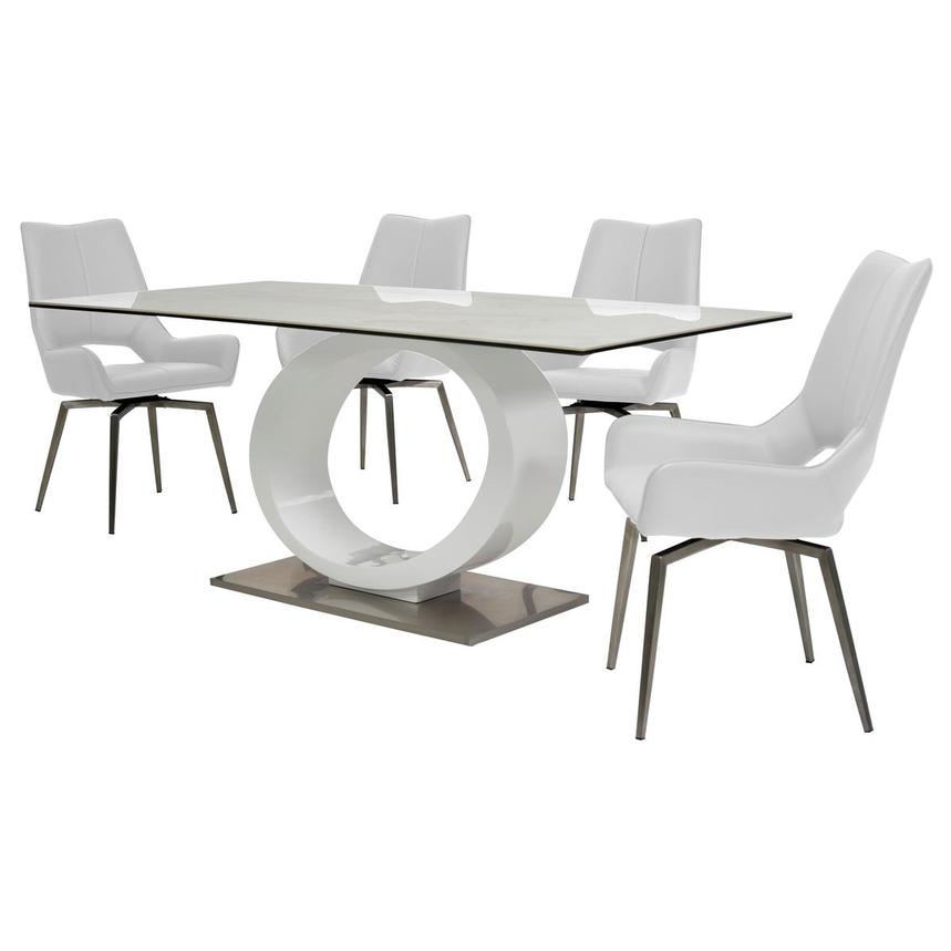 Fenti/Kalia White 5-Piece Dining Set  alternate image, 2 of 14 images.