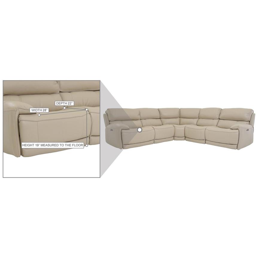 Cody Cream Leather Power Reclining Sectional with 5PCS/2PWR alternate image, 7 of 7 images.