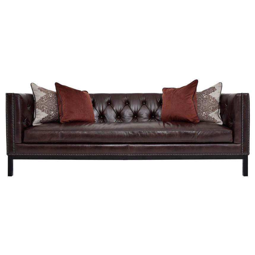Sophia Brown Leather Sofa