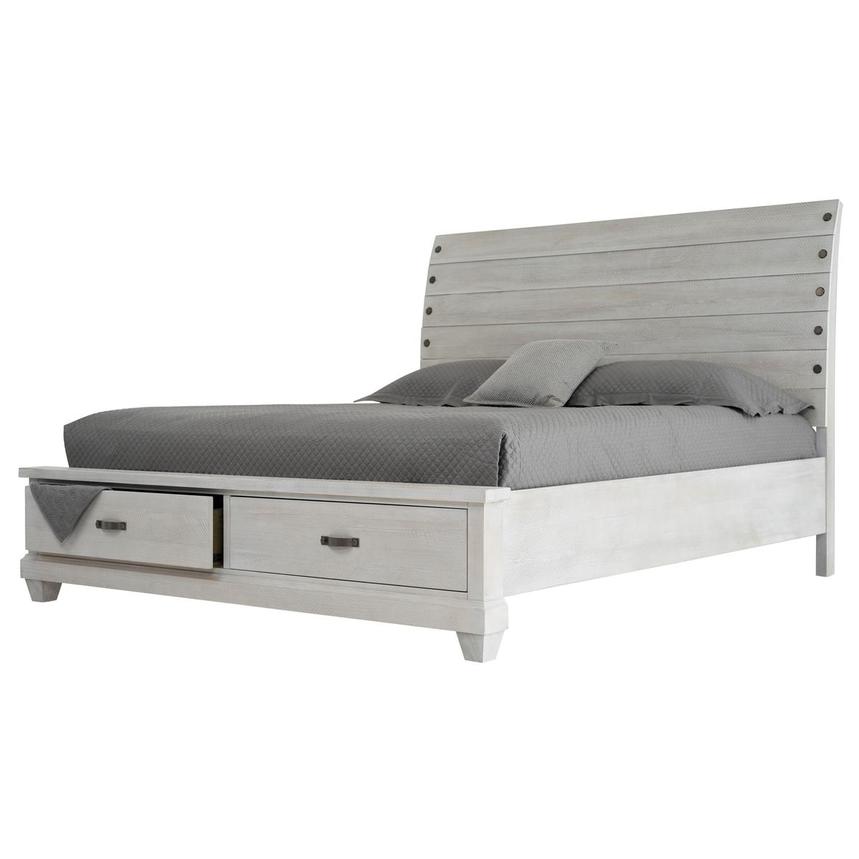 Hamilton White Queen Storage Bed alternate image, 3 of 9 images.