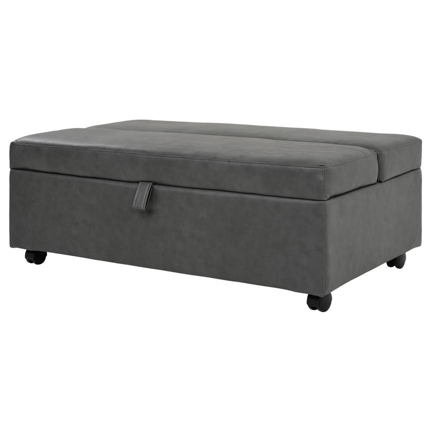 Pressley II Gray Twin Ottoman Bed w Casters