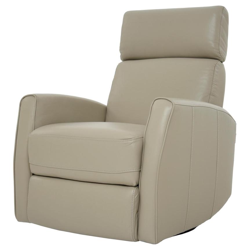 Lucca Cream Leather Power Recliner  alternate image, 2 of 10 images.