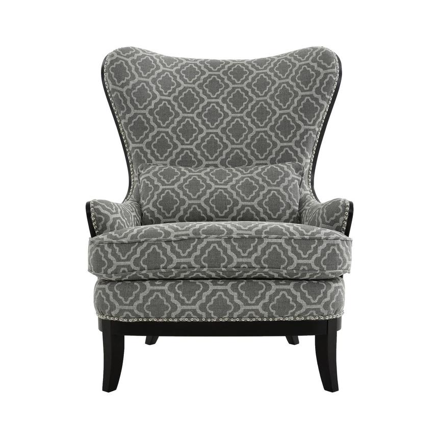 grey accent chair with footstool