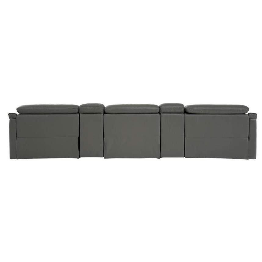 Austin Dark Gray Home Theater Leather Seating with 5PCS/2PWR  alternate image, 5 of 10 images.