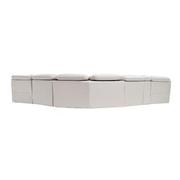 Austin Light Gray Leather Power Reclining Sectional with 6PCS/2PWR  alternate image, 5 of 10 images.