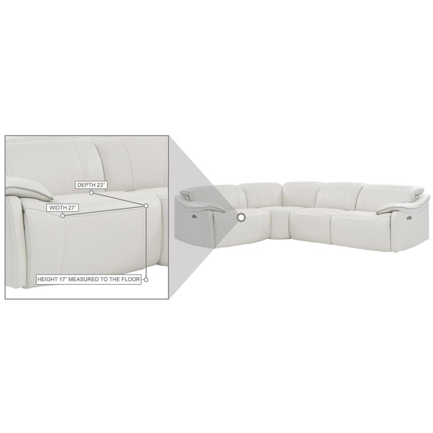 Austin Light Gray Leather Power Reclining Sectional with 4PCS/2PWR alternate image, 8 of 9 images.
