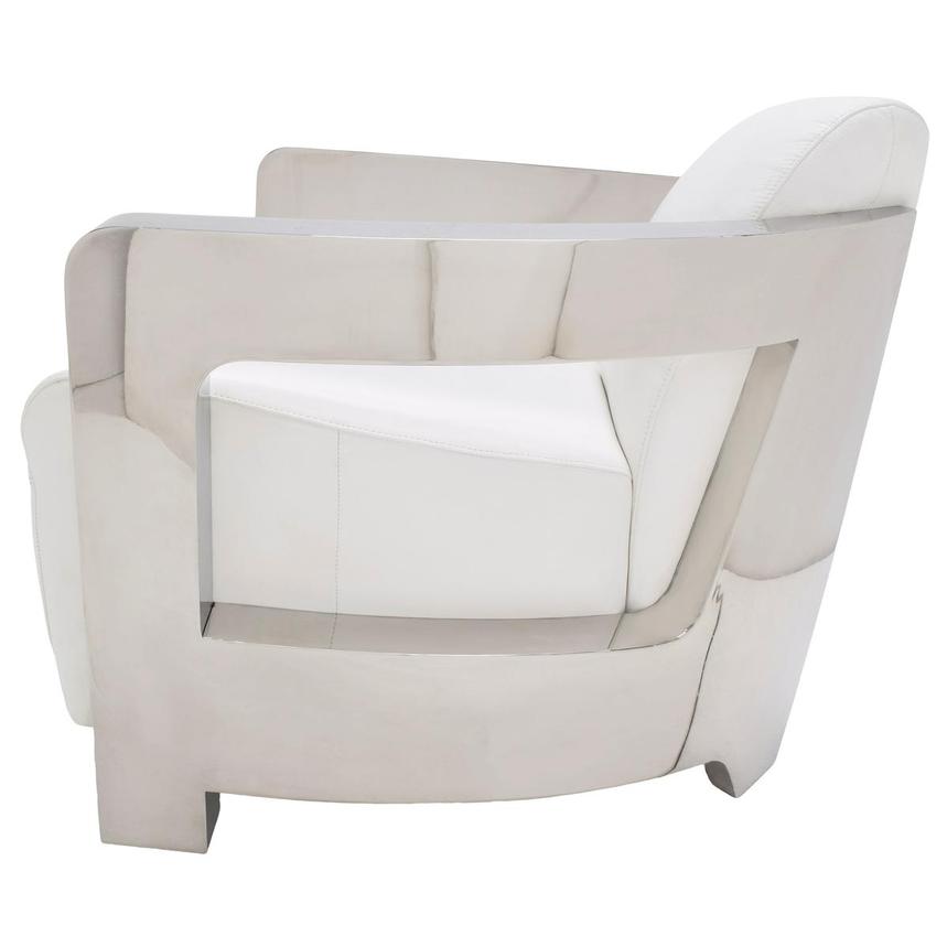 Aviator II White Leather Accent Chair  alternate image, 4 of 8 images.
