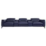 Anabel Blue Home Theater Leather Seating with 5PCS/3PWR  main image, 1 of 13 images.