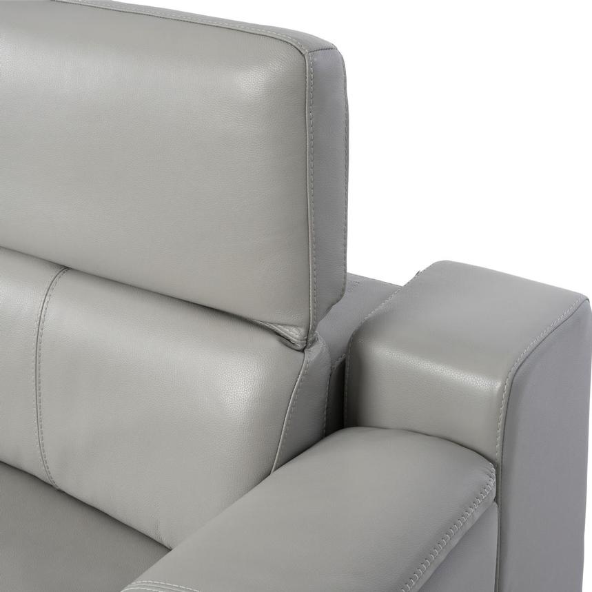 Davis 2.0 Silver Home Theater Leather Seating with 5PCS/2PWR  alternate image, 5 of 9 images.