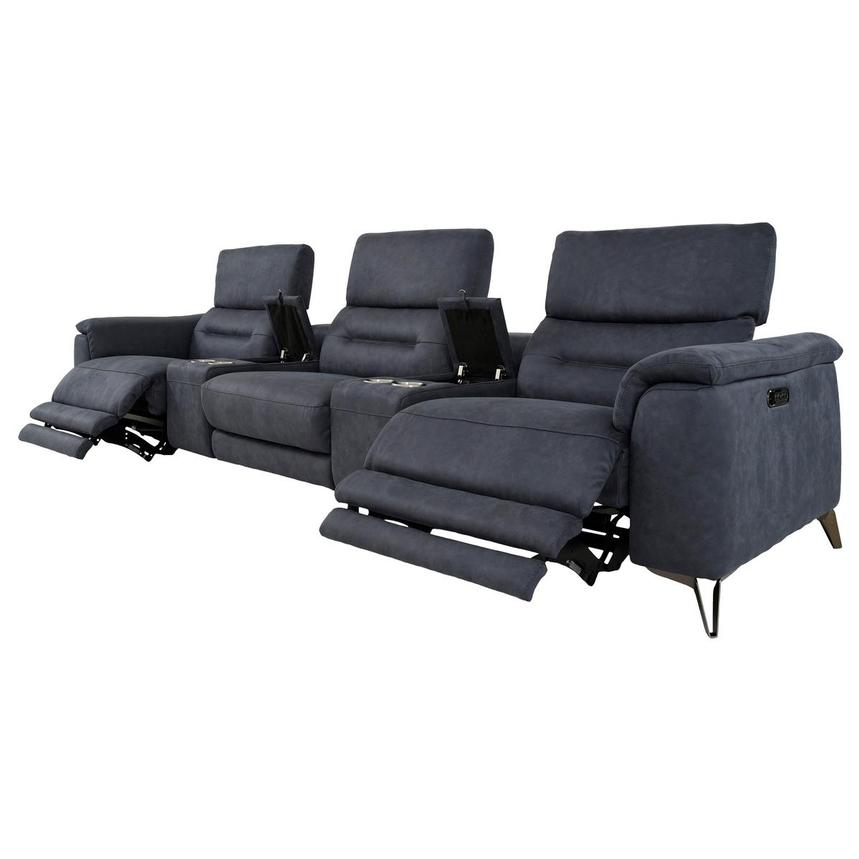 Claribel II Blue Home Theater Seating with 5PCS/2PWR  alternate image, 3 of 12 images.