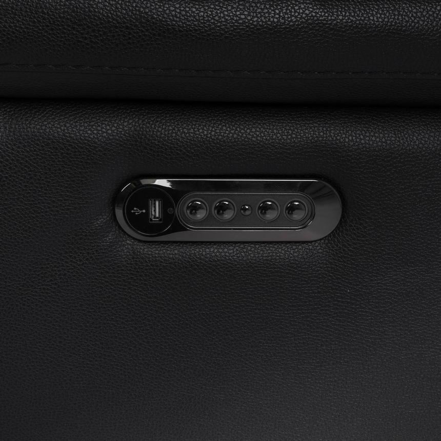 Charlie Black Leather Power Reclining Sofa  alternate image, 8 of 8 images.