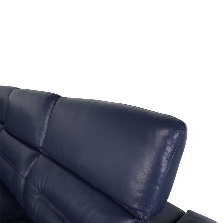 Anabel Blue Leather Power Reclining Sectional with 6PCS/2PWR  alternate image, 5 of 8 images.