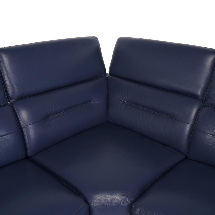 Anabel Blue Leather Power Reclining Sectional with 7PCS/3PWR  alternate image, 5 of 9 images.