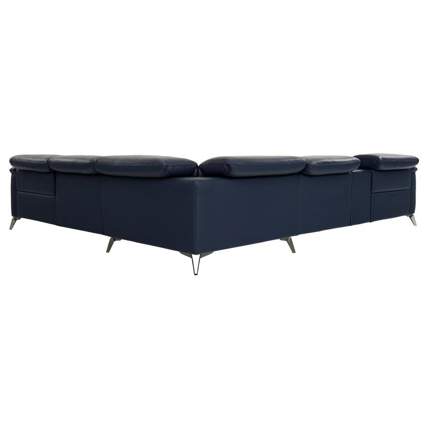 Anabel Blue Leather Power Reclining Sectional with 6PCS/2PWR  alternate image, 4 of 10 images.