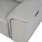 Davis 2.0 Silver Leather Power Reclining Sectional with 7PCS/3PWR  alternate image, 10 of 12 images.