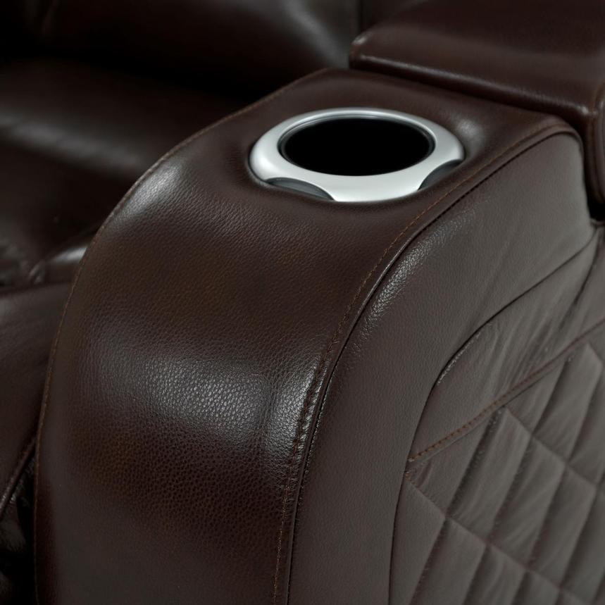 Gio Brown Leather Power Reclining Sofa  alternate image, 8 of 18 images.