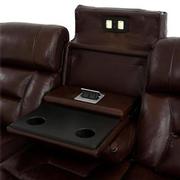 Gio Brown Leather Power Reclining Sofa  alternate image, 9 of 18 images.