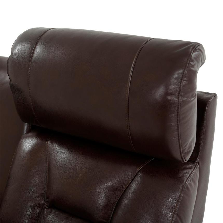 Gio Brown Leather Power Reclining Sofa w/Console  alternate image, 7 of 15 images.
