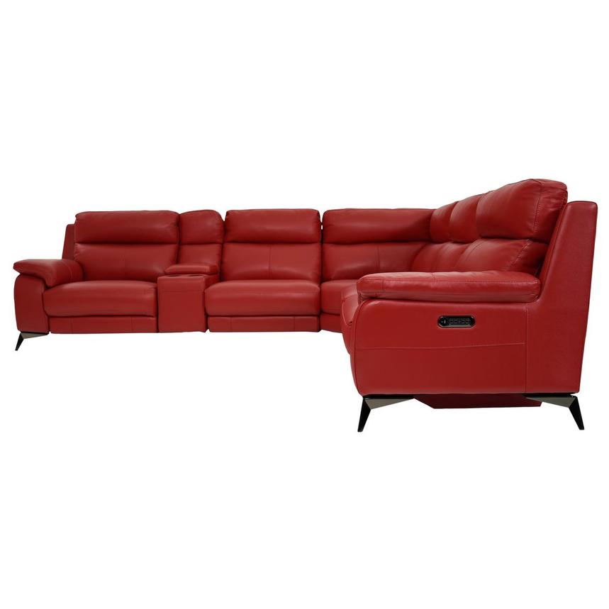 Barry Red Leather Power Reclining, Sectional Reclining Leather Sofas