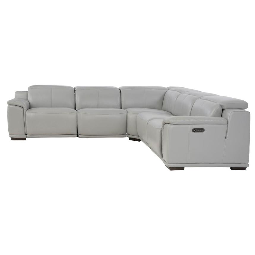 Davis 2.0 Tan Leather Power Reclining Sectional with 5PCS/3PWR  alternate image, 3 of 12 images.