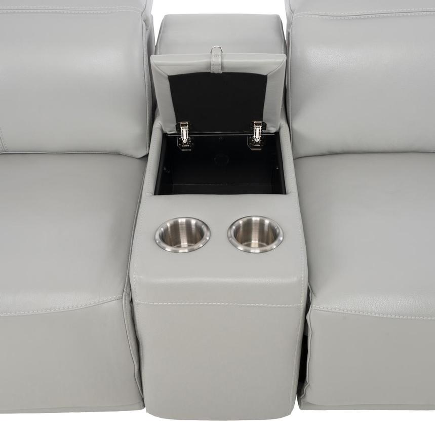 Davis 2.0 Tan Leather Power Reclining Sectional with 5PCS/3PWR alternate image, 5 of 12 images.