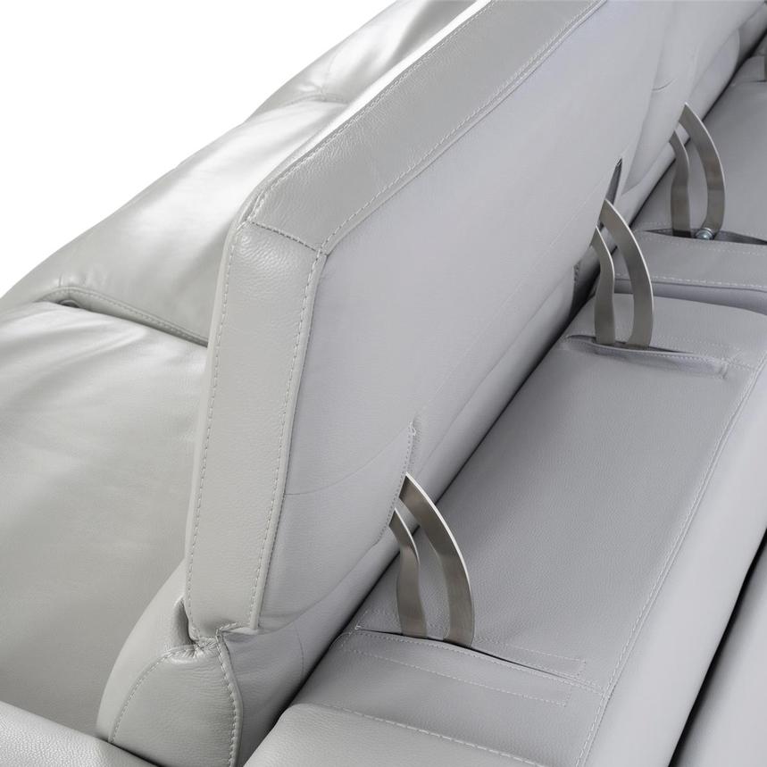 Davis 2.0 Silver Leather Power Reclining Sectional with 4PCS/2PWR alternate image, 7 of 10 images.