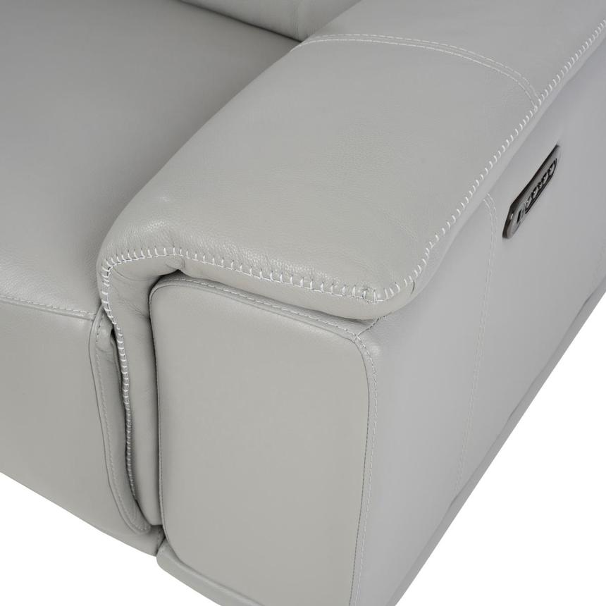 Davis 2.0 Silver Leather Power Reclining Sectional with 4PCS/2PWR alternate image, 8 of 10 images.