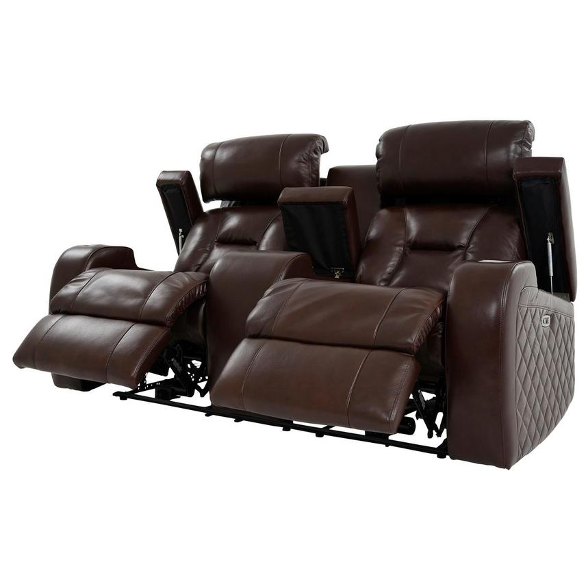 Abruzzo Brown Reclining Leather Sofa Matttroy