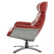 Enzo II Red Leather Swivel Chair  alternate image, 4 of 12 images.