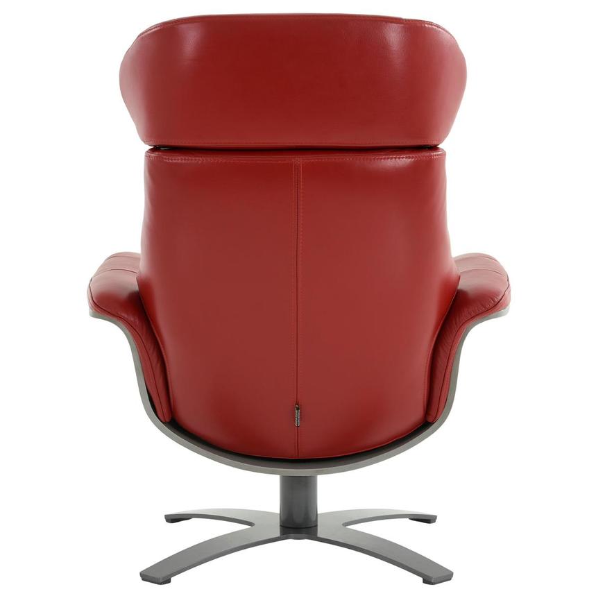 Enzo II Red Leather Swivel Chair  alternate image, 6 of 12 images.
