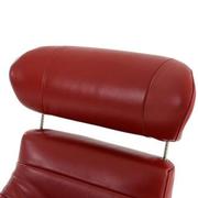 Enzo II Red Leather Swivel Chair  alternate image, 9 of 12 images.