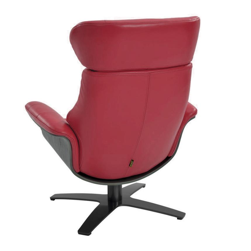 Enzo Ii Red Leather Swivel Chair
