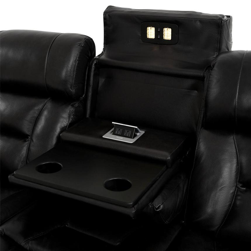 Gio Black Leather Power Reclining Sofa  alternate image, 9 of 18 images.
