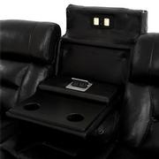 Gio Black Leather Power Reclining Sofa  alternate image, 9 of 18 images.