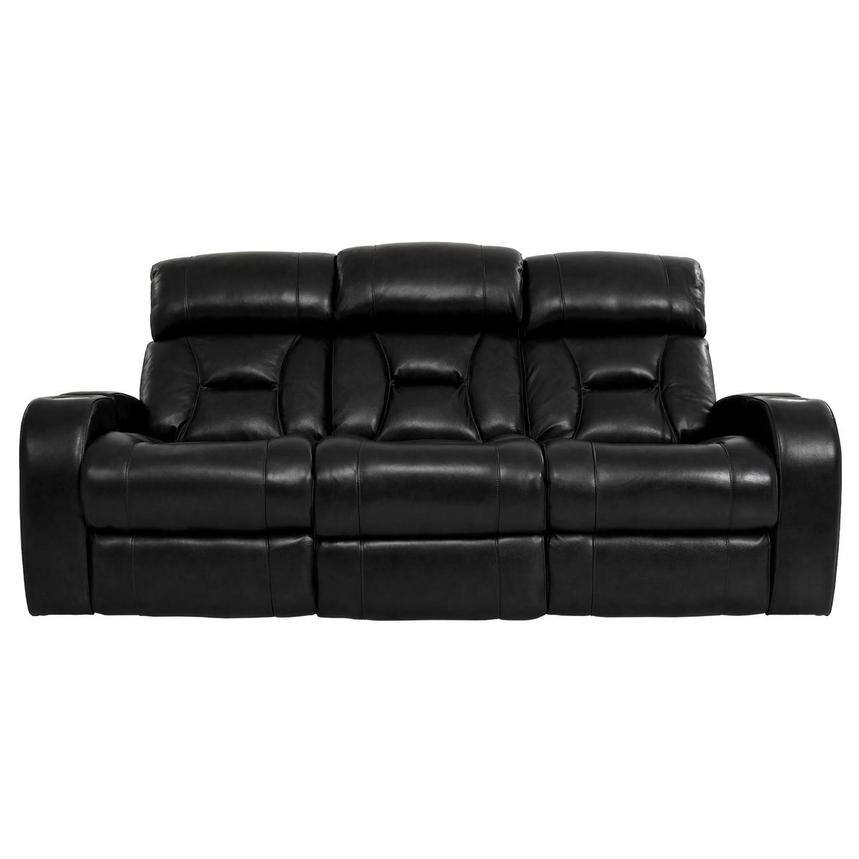 Gio Black Leather Power Reclining Sofa