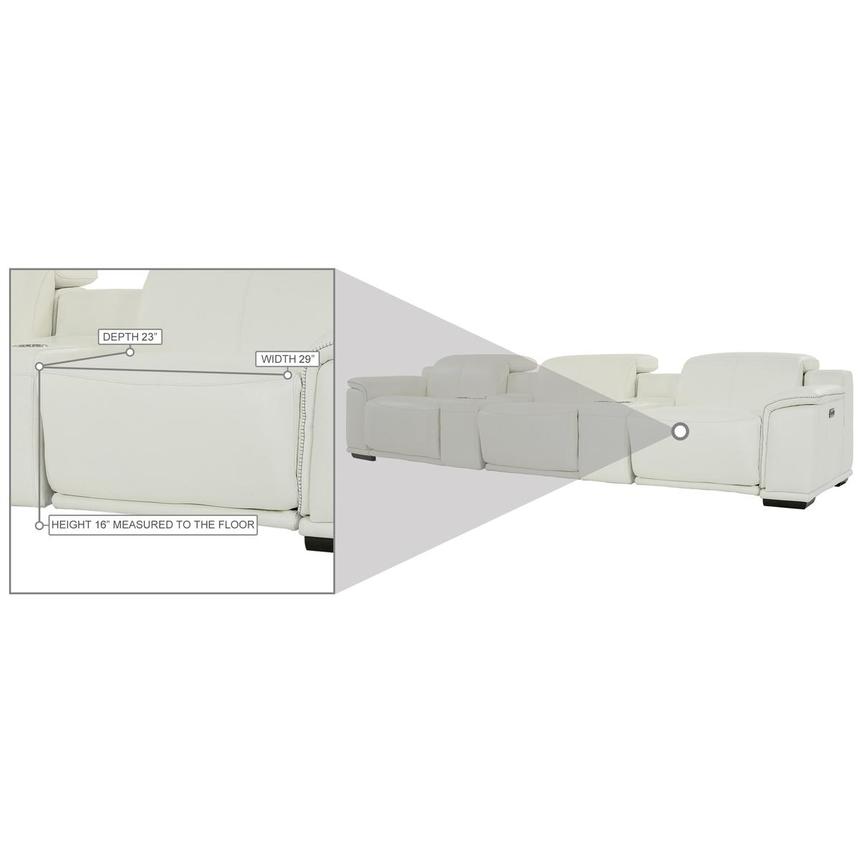 Davis 2.0 White Home Theater Leather Seating with 5PCS/2PWR  alternate image, 12 of 12 images.