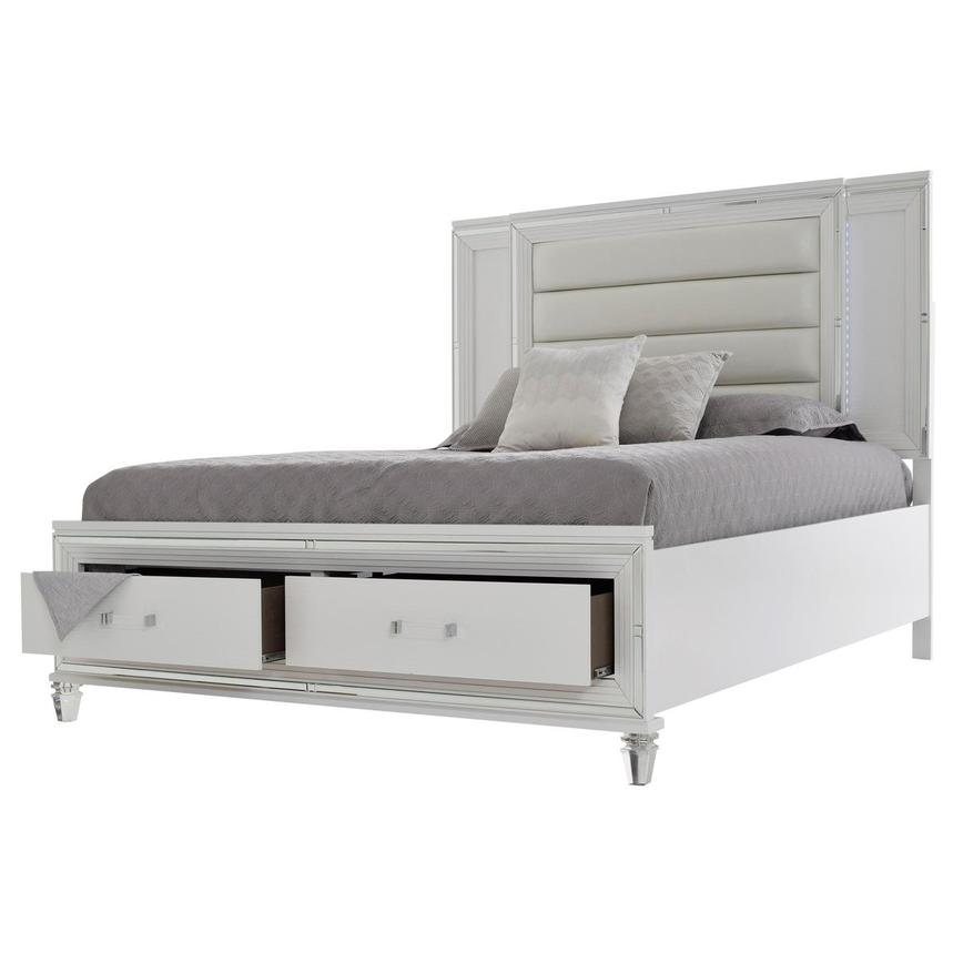 Stephanie White King Storage Bed alternate image, 3 of 9 images.